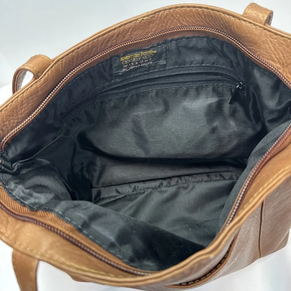 Vintage Wilsons The Leather Experts Shoulder bag Purse Brown Genuine Leather